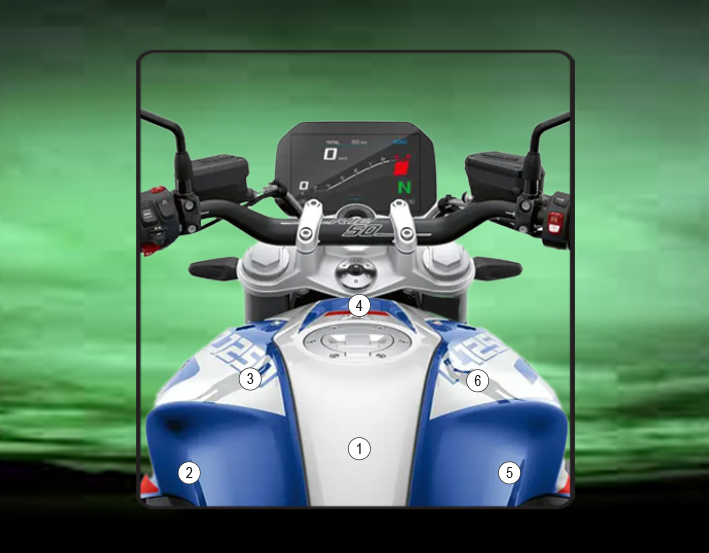 Eazi-Grip Tank Protection Film for BMW R1250R, gloss or matte
