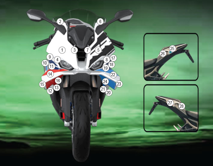 [GUARDBMW021] Eazi-Grip Paint Protection Film for BMW S1000RR 2025, gloss or matte (Gloss)