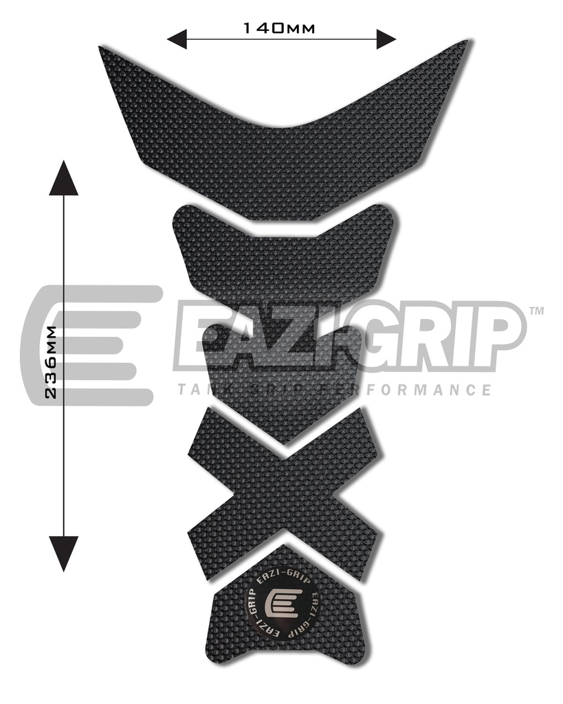 Eazi-Grip PRO Centre Tank Pad C 140mm x 236mm, clear or black