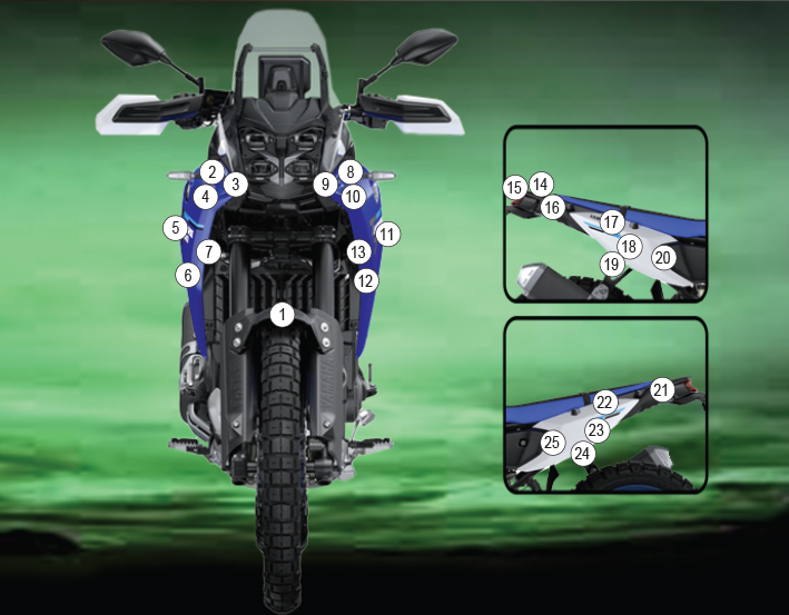 [GUARDYAM020] Eazi-Grip Paint Protection Film for Yamaha Tenere 700, gloss or matte (Gloss)